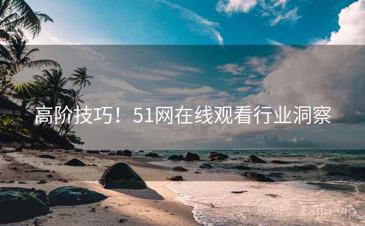 高阶技巧！51网在线观看行业洞察