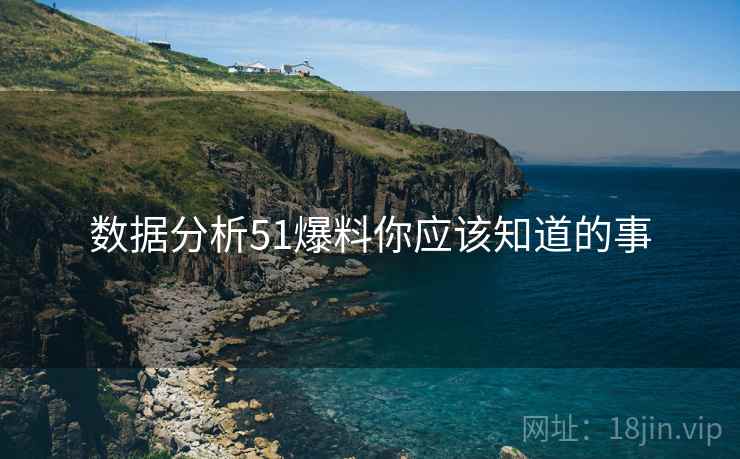 数据分析51爆料你应该知道的事